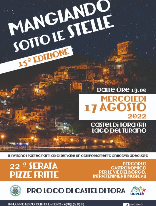 Mangiando sotto le stelle e serata delle Pizze Fritte – Mercoledì 17 Agosto
